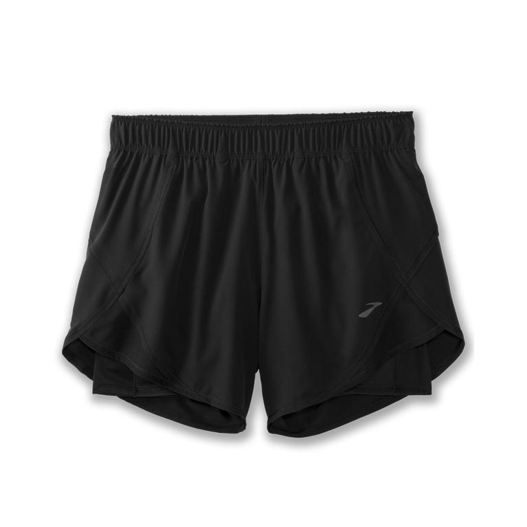 Brooks Chaser 5 Running Shorts - Women's - Black (91845-WMBT)